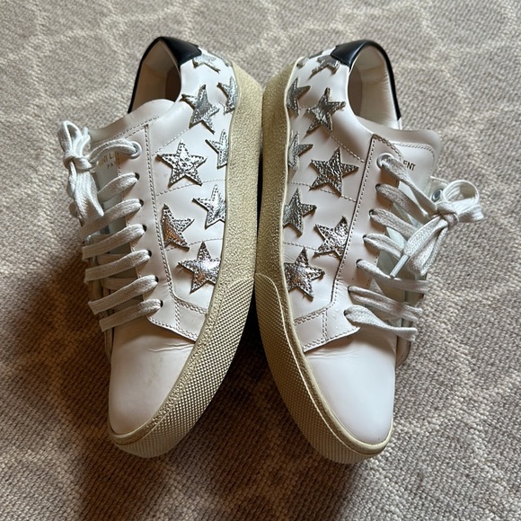 Saint Laurent Silver Star sneakers, flat heel leather up alpha / bufalino 38.5 - Picture 9 of 12